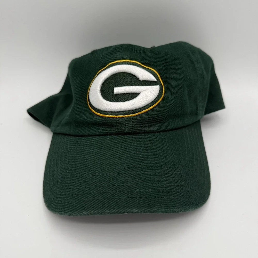 Green Bay Packers NFL Team Apparel Strapback Hat Green Gold Vintage Dad Cap